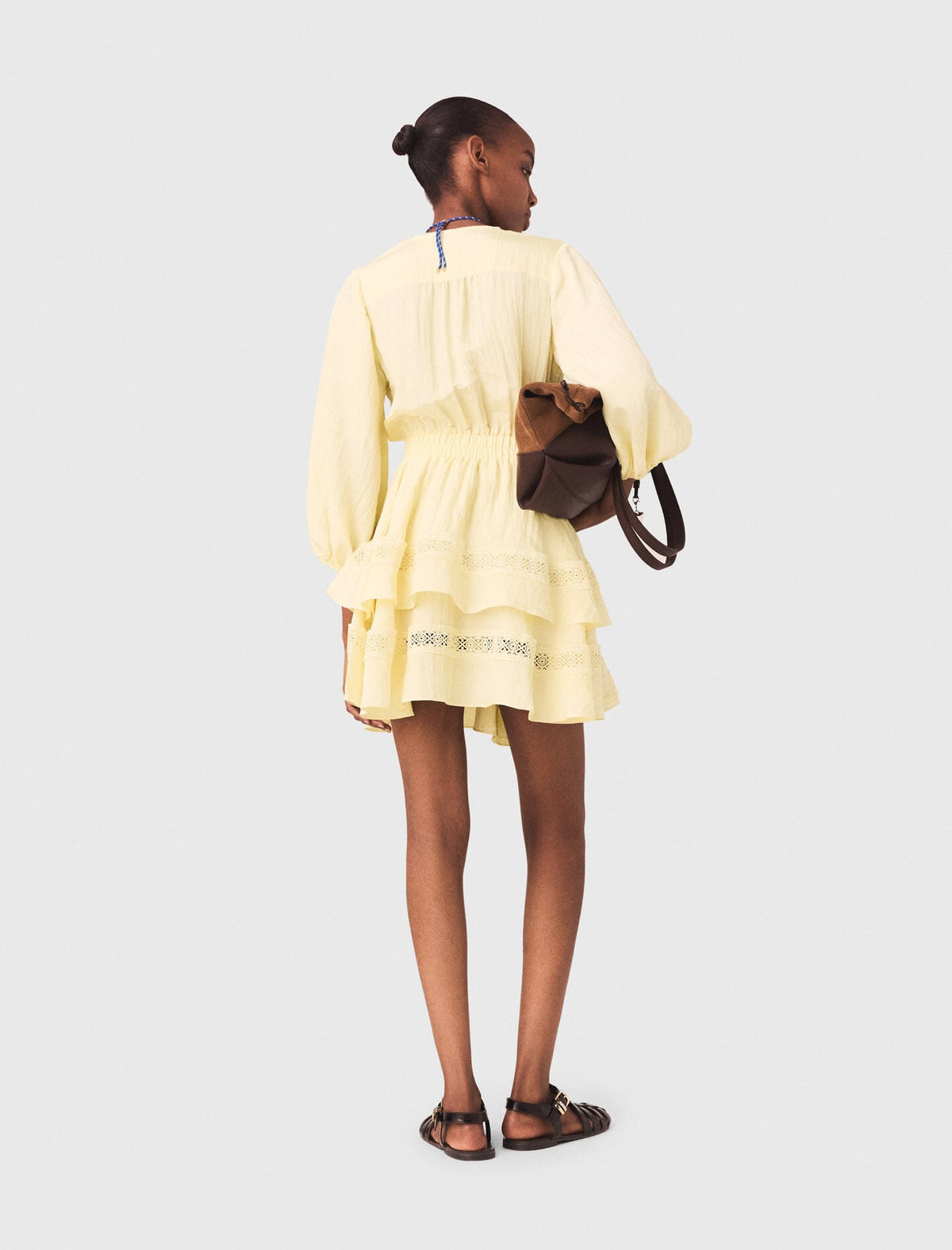 Short ruffled dress | Maje