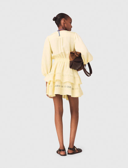 Short ruffled dress | Maje