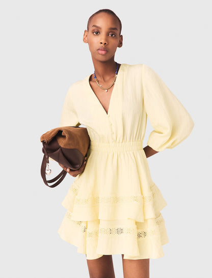 Short ruffled dress | Maje