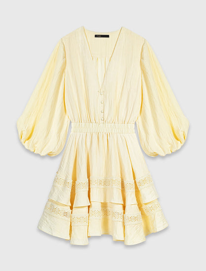 Short ruffled dress | Maje