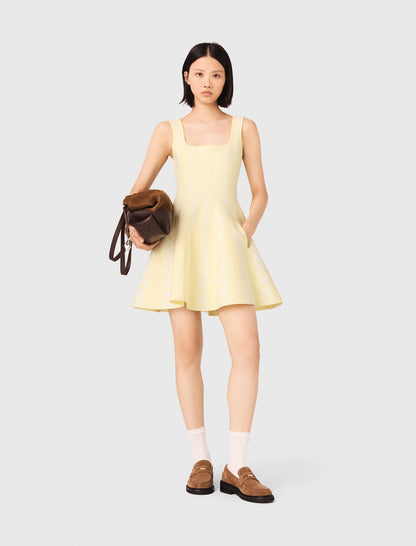 Jacquard knit short dress | Maje