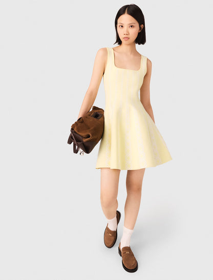 Jacquard knit short dress | Maje