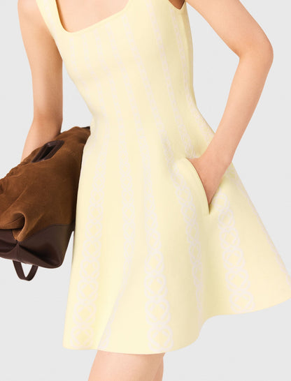 Jacquard knit short dress | Maje