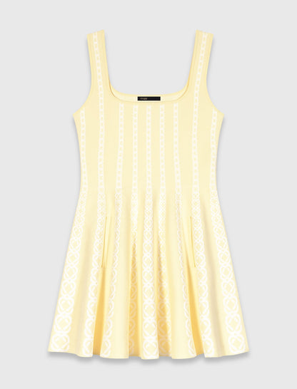Jacquard knit short dress | Maje
