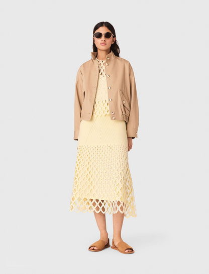 Crochet rhinestone skirt | Maje