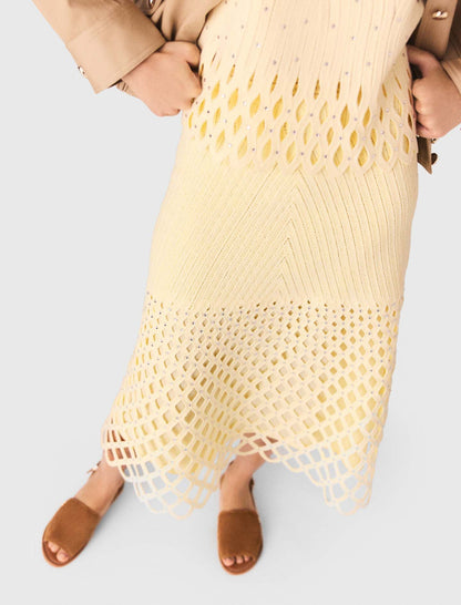 Crochet rhinestone skirt | Maje