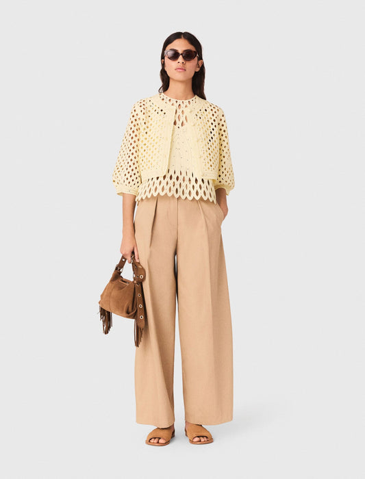 Crochet Rhinestone Cardigan | Maje