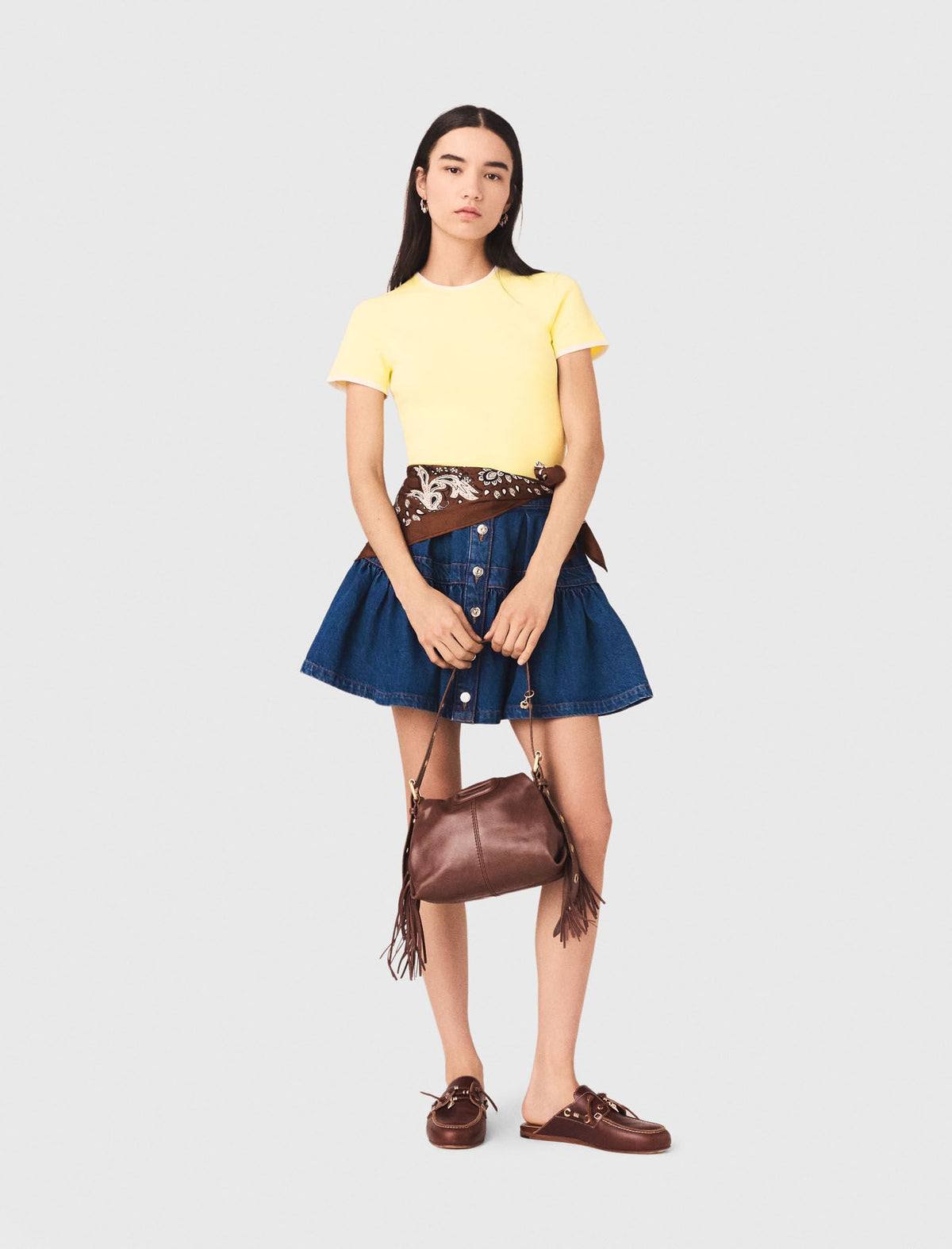 Round back cut-out sweater | Maje