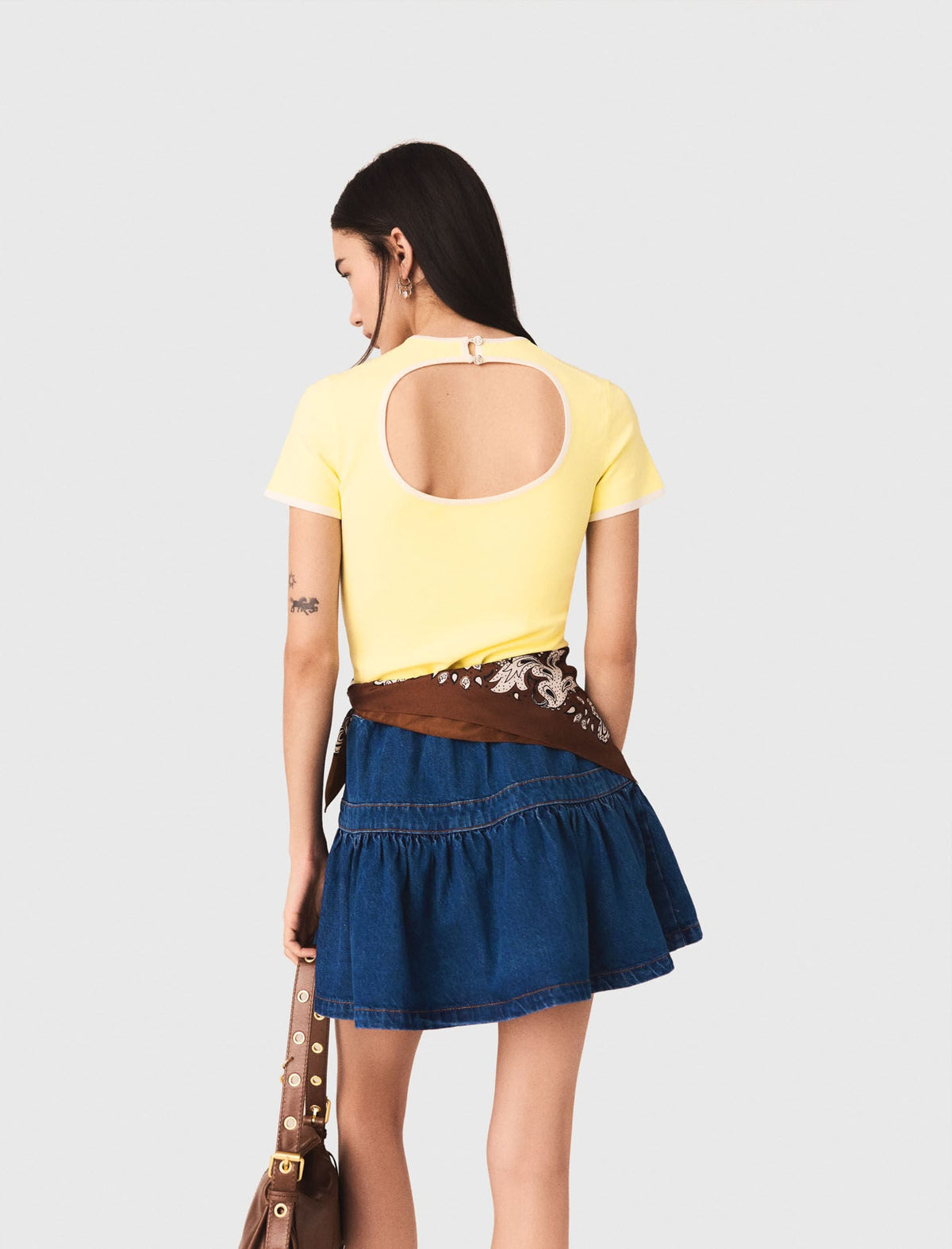 Round back cut-out sweater | Maje