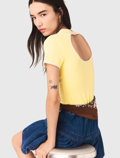 Round back cut-out sweater | Maje