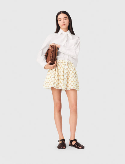 Printed skirt with rickrack trim | Maje