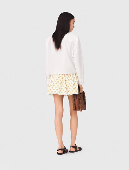 Printed skirt with rickrack trim | Maje