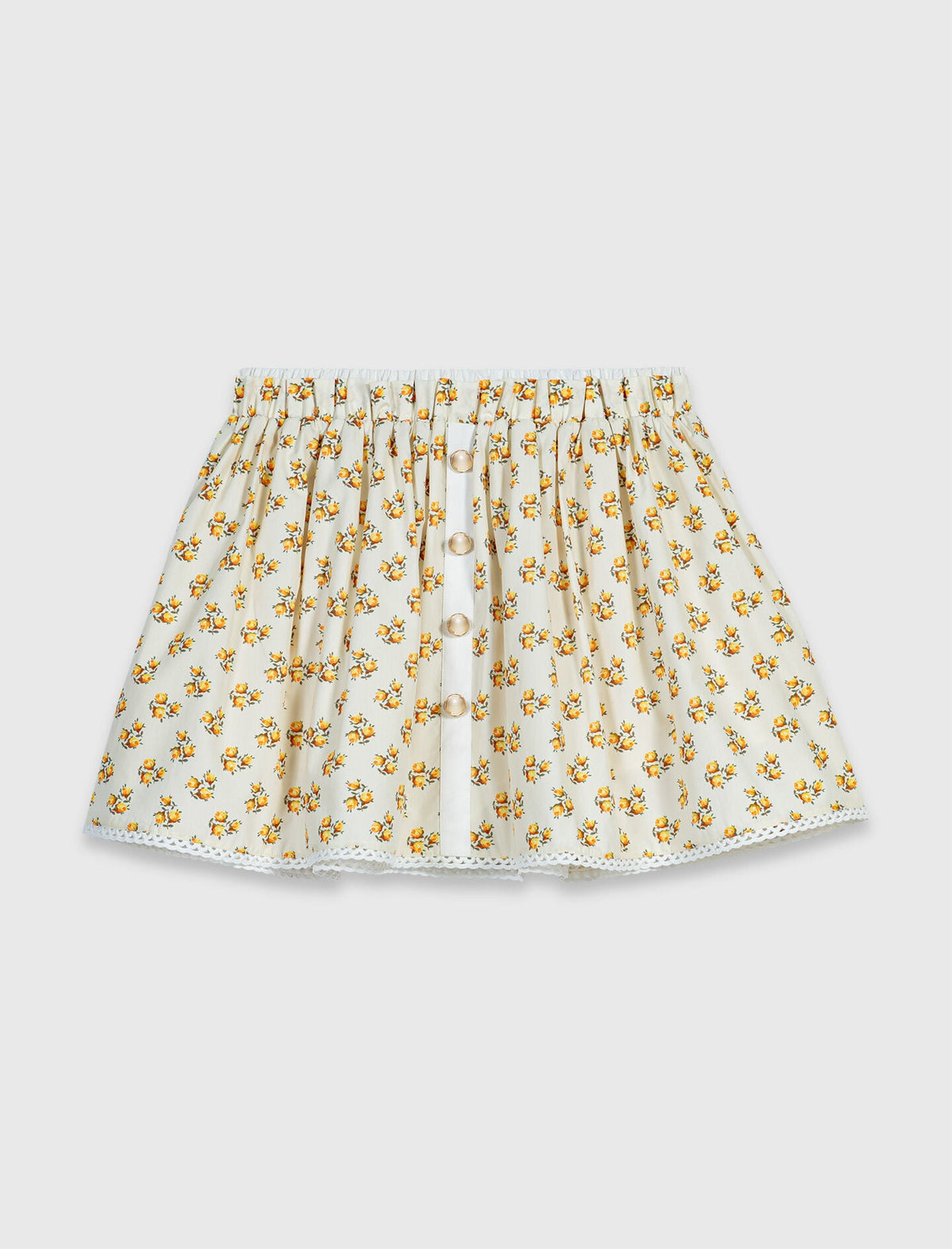Printed skirt with rickrack trim | Maje