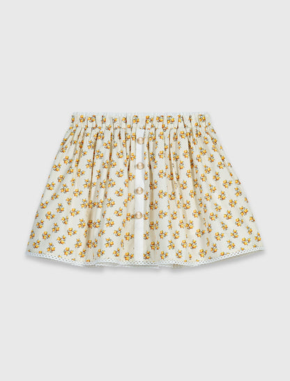 Printed skirt with rickrack trim | Maje