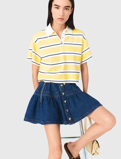 Striped short-sleeve polo | Maje