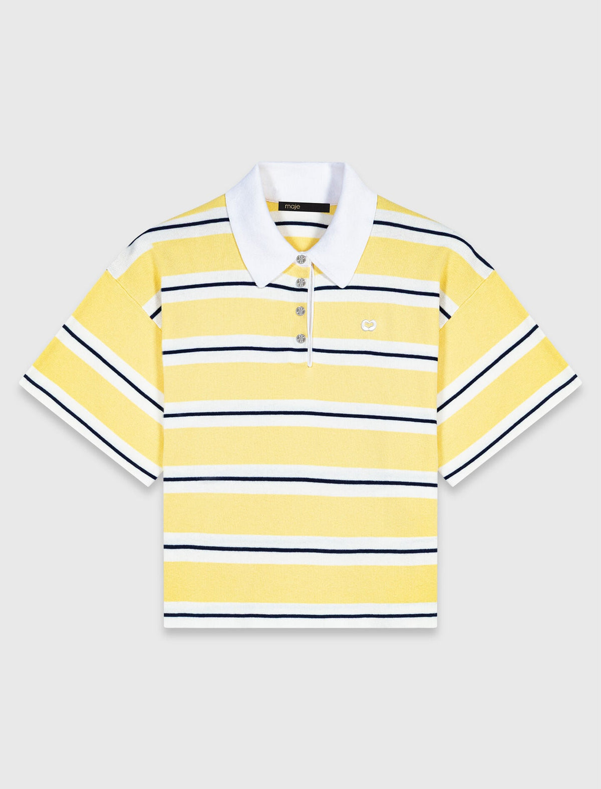 Striped short-sleeve polo | Maje