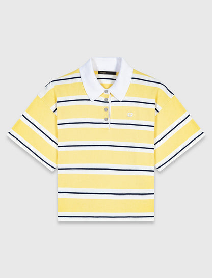 Striped short-sleeve polo | Maje