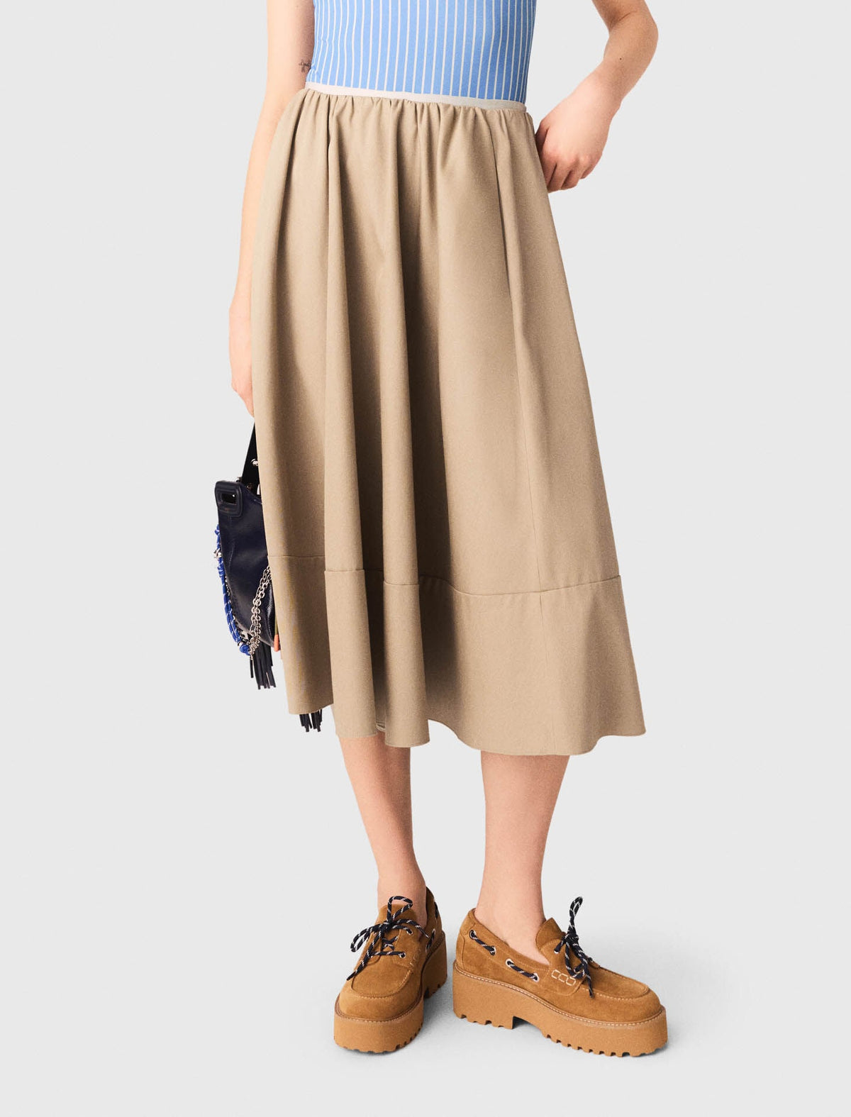 Mid-length cotton skirt | Maje