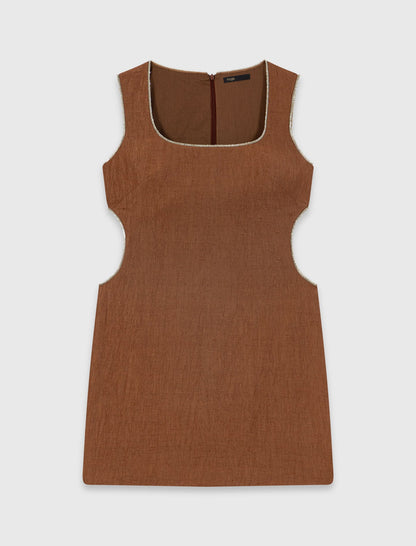 Short linen-blend dress | Maje