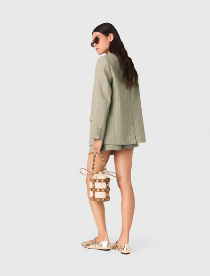 Linen blend suit jacket | Maje