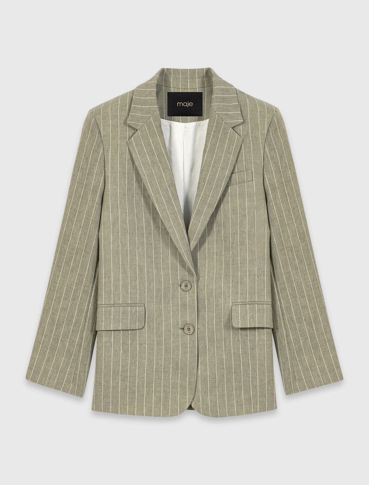 Linen blend suit jacket | Maje