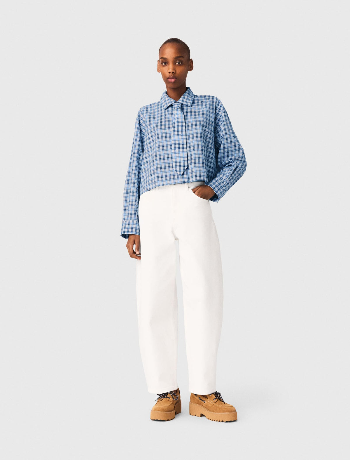 Rhinestone shirt with removable tie | Maje