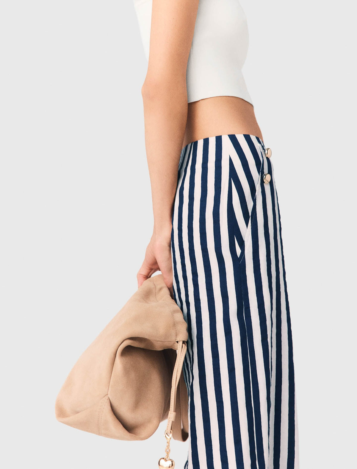 Linen blend sailor trousers | Maje