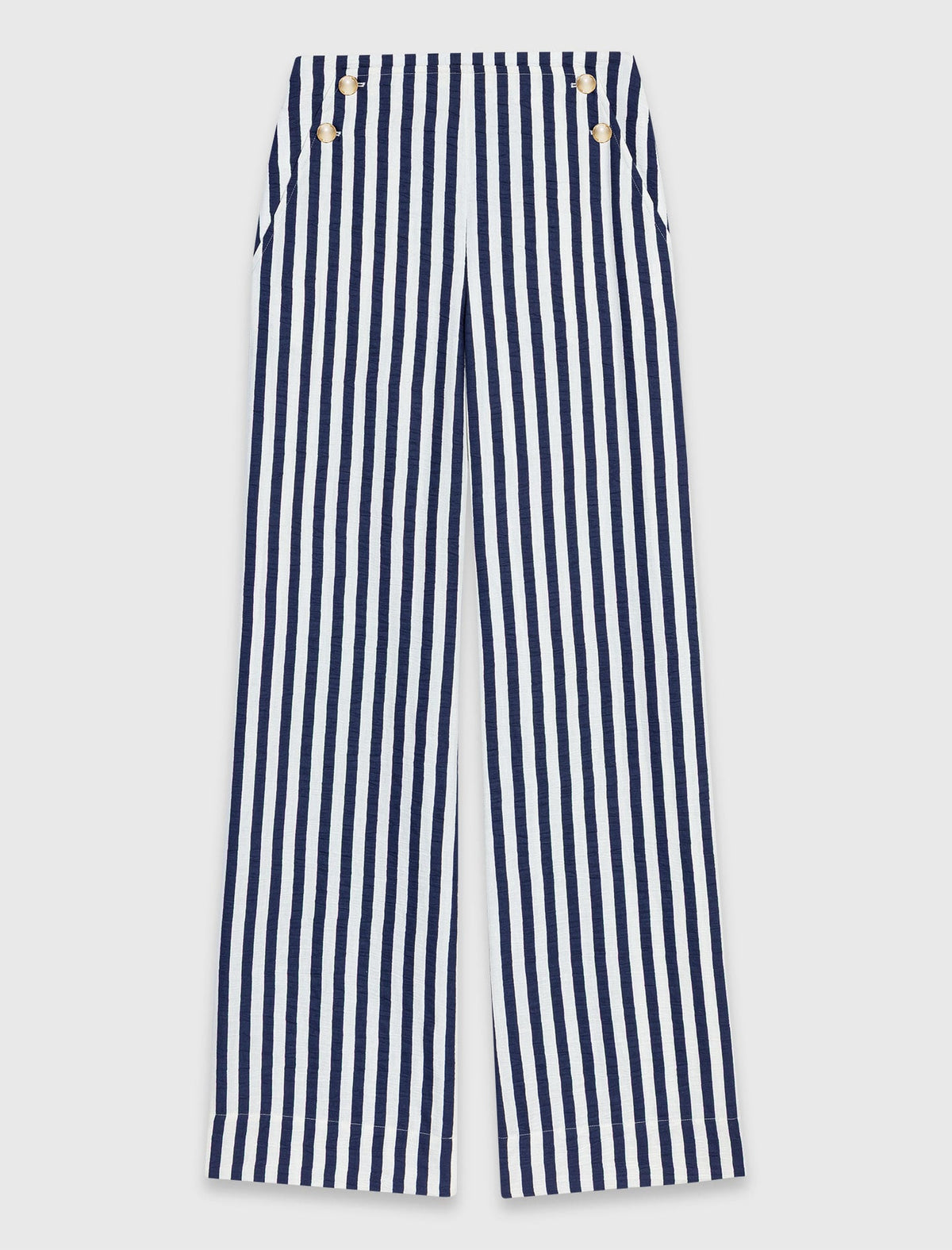 Linen blend sailor trousers | Maje