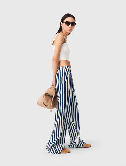 Linen blend sailor trousers | Maje