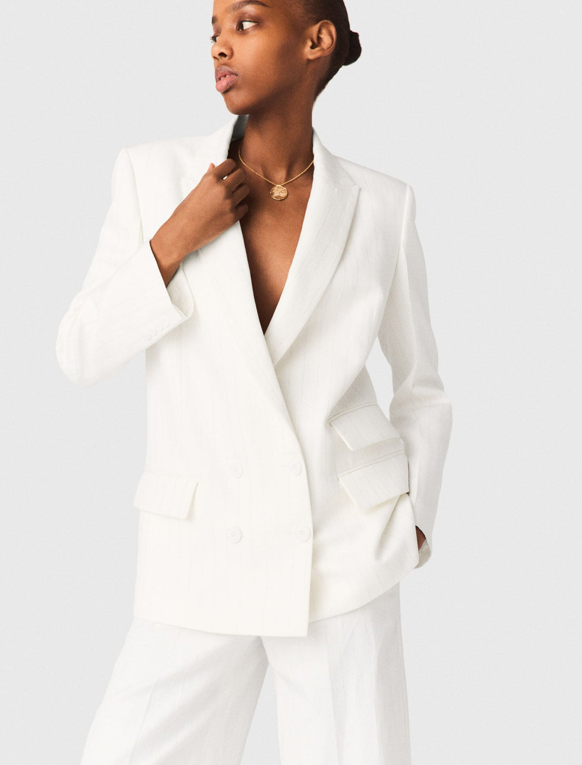 Double-breasted suit jacket | Maje