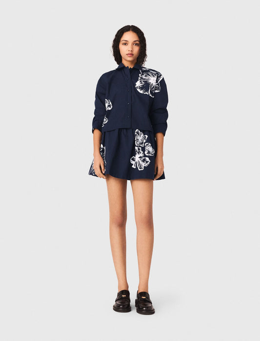 Cropped cotton shirt | Maje
