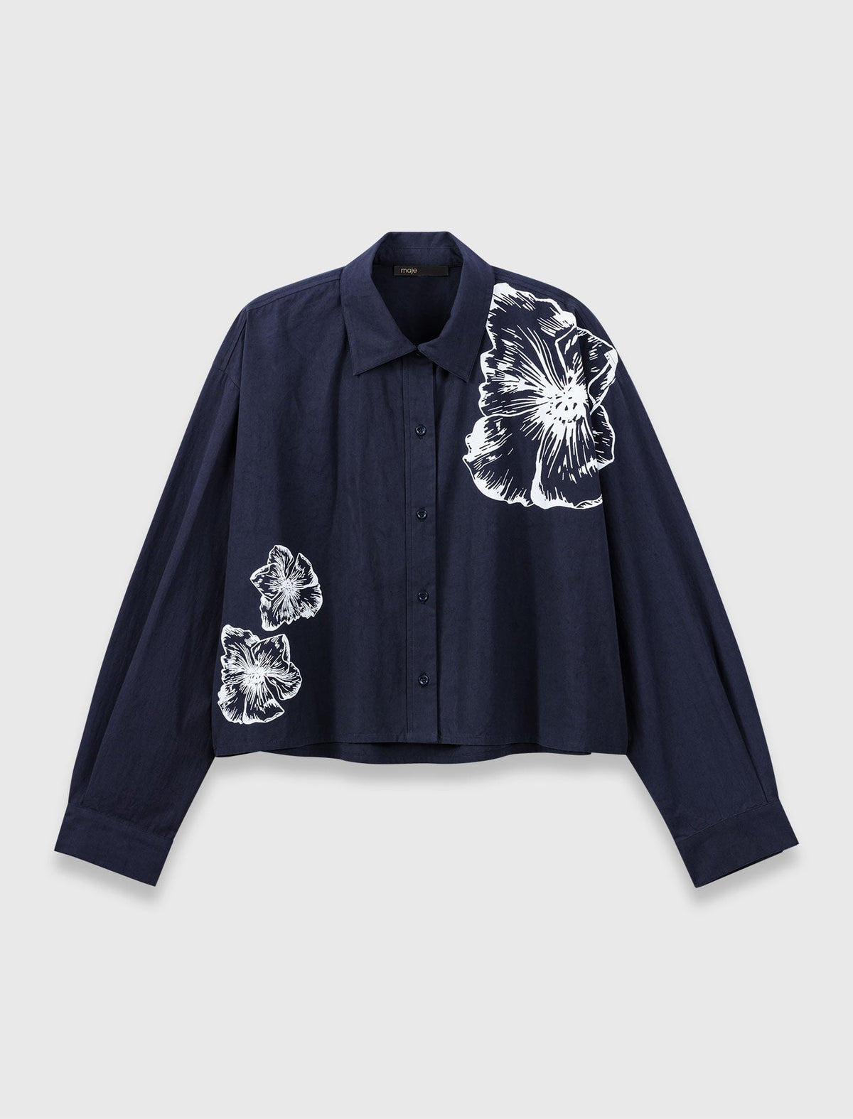 Cropped cotton shirt | Maje