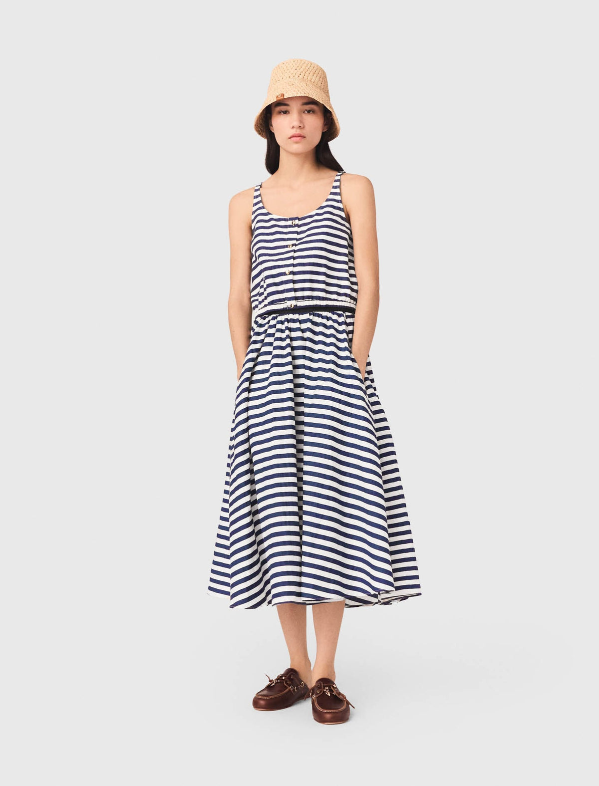 Linen-blend top | Maje