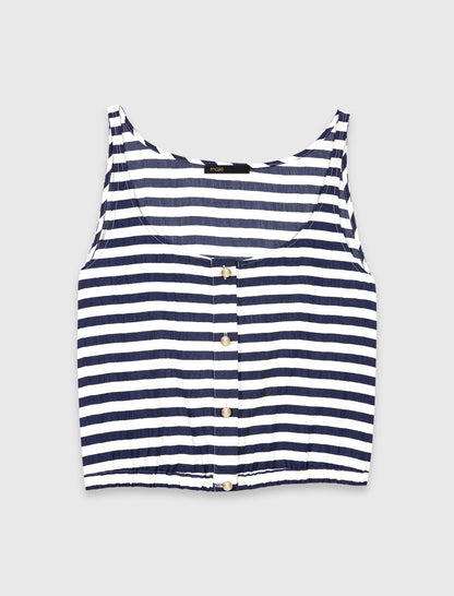 Linen-blend top | Maje