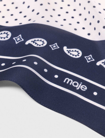 60x60 silk print bandana | Maje