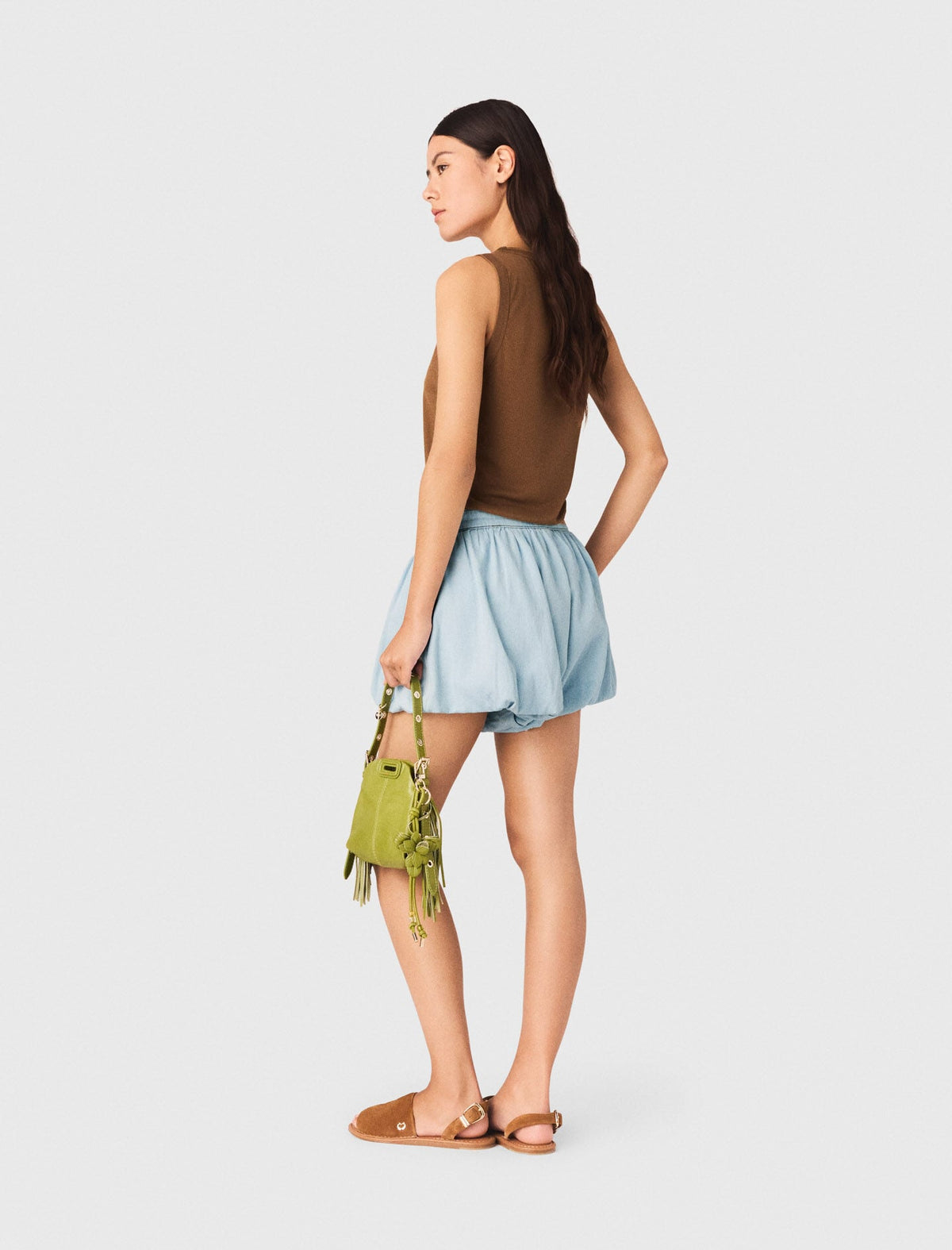 Chambray balloon skort | Maje