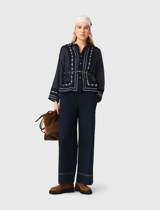 Flowing printed shirt | Maje