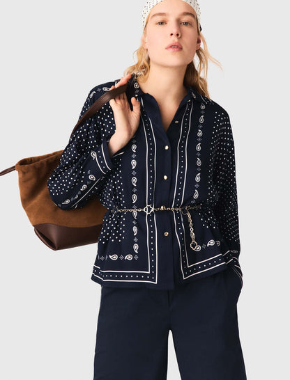 Flowing printed shirt | Maje