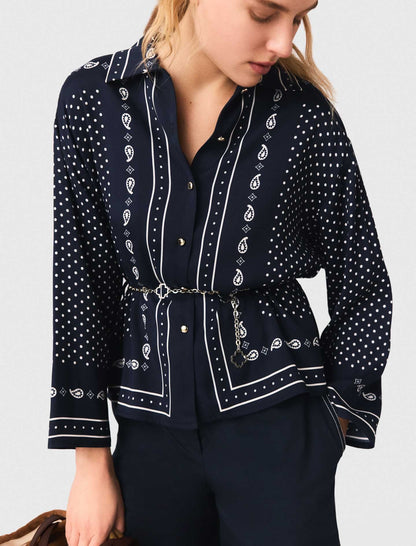 Flowing printed shirt | Maje