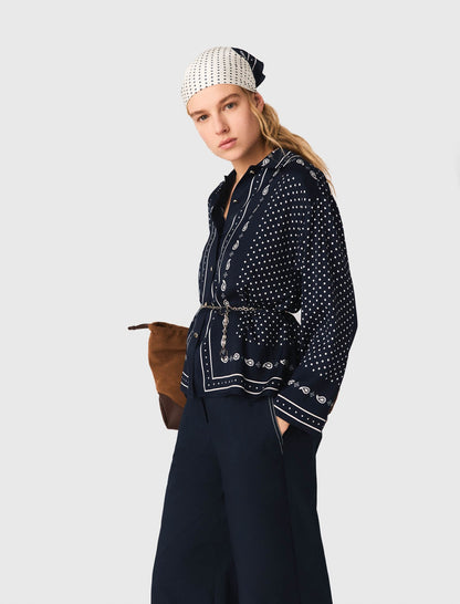 Flowing printed shirt | Maje