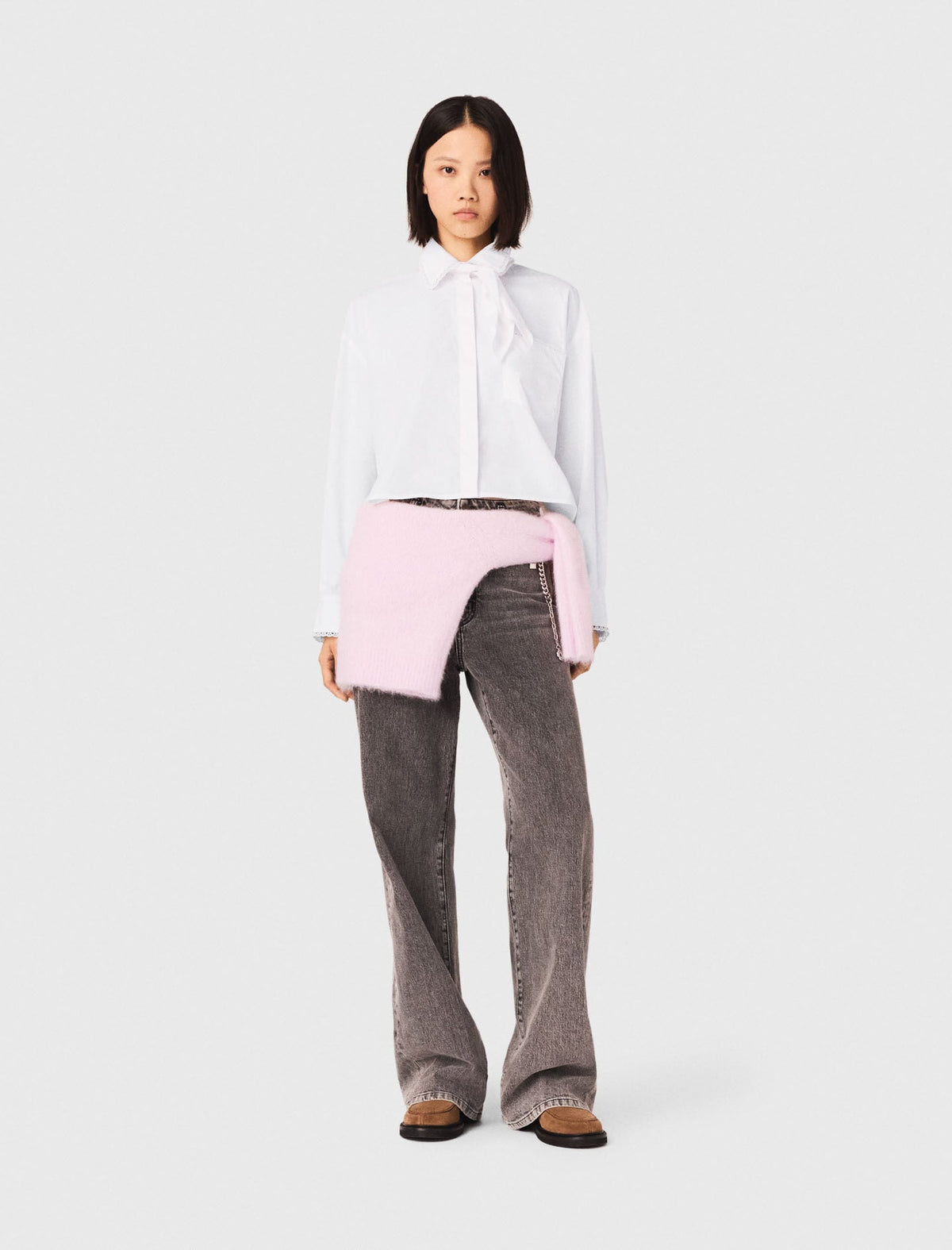 Crochet collar shirt | Maje