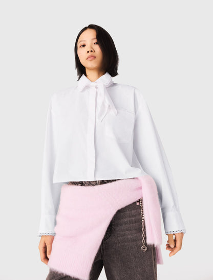 Crochet collar shirt | Maje