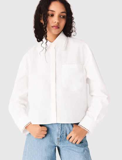 Crochet collar shirt | Maje