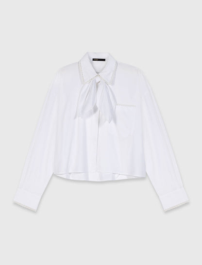 Crochet collar shirt | Maje