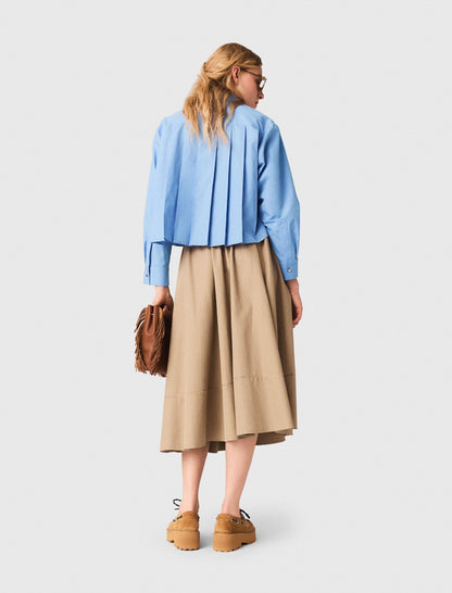 Embroidered shirt with pleated back | Maje