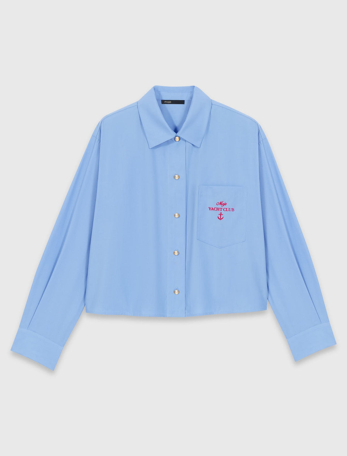 Embroidered shirt with pleated back | Maje