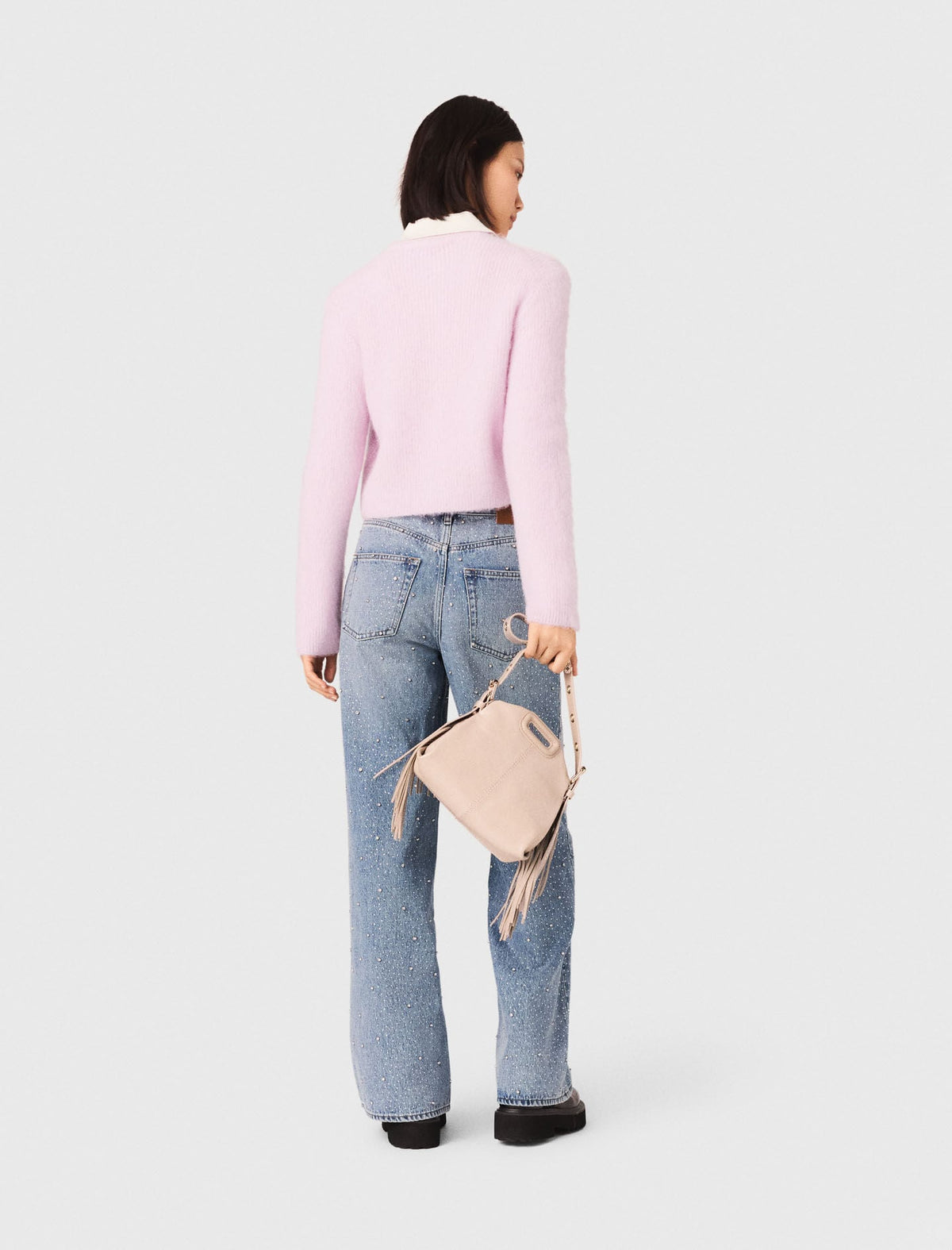 Jewelled bow cardigan | Maje