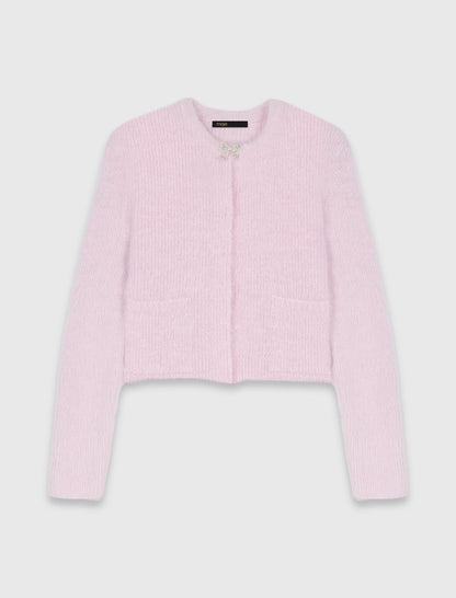 Jewelled bow cardigan | Maje