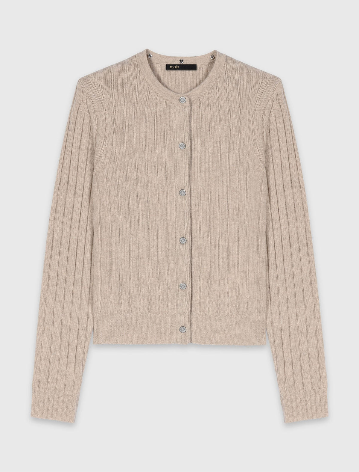 Cardigan with removable pearl collar | Maje