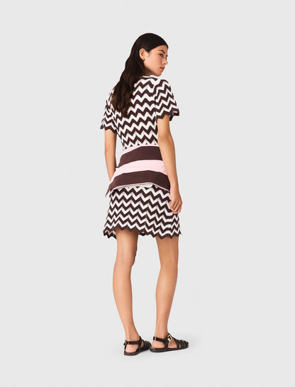 Zigzag crochet dress | Maje